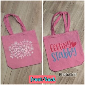 Pink Nurse Tote Bag – Double-Sided Graphic Canvas Shopper